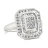 .925 Sterling Silver Round & Baguette Diamond Ring (1 Cttw, I-J Color, I2-I3 Clarity) - Evallys.com # #