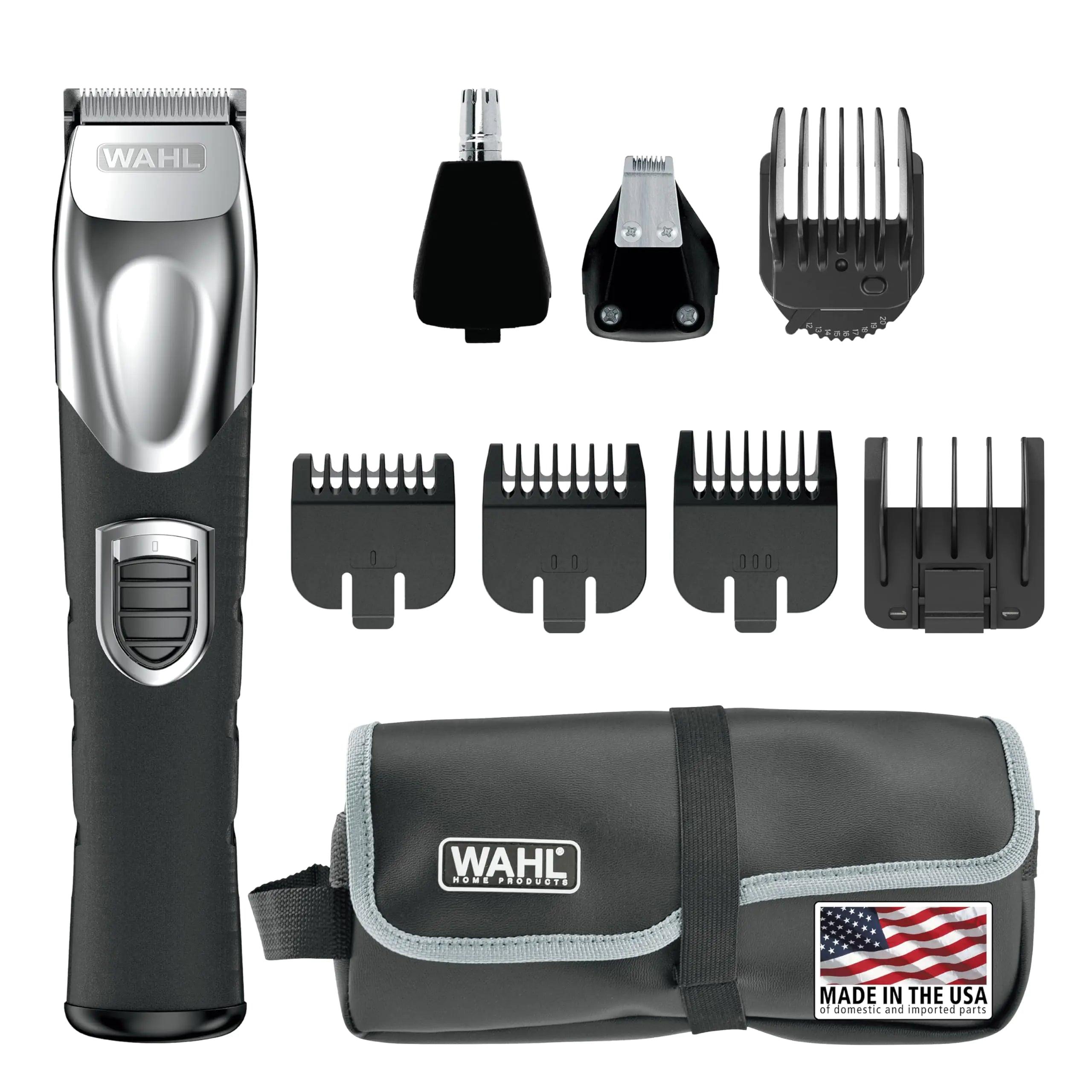 Wahl USA Rechargeable Lithium Ion All in One Beard Trimmer for Men with Detail and Ear & Nose Hair Trimmer Attachment – Model 9854-600B - Evallys.com # #