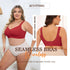 Women Wirefree Bras for Women Full Coverage No Underwire Everyday Bras Comfortable Wireless Padded Bras 5X-Large Red - Evallys.com # #