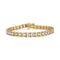 14K Yellow Gold Plated .925 Sterling Silver 2.00 Cttw Miracle Set Diamond Wave Link Bracelet (L-M Color, I2-I3 Clarity) - Size 7.25" - Evallys.com # #