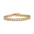 14K Yellow Gold Plated .925 Sterling Silver 2.00 Cttw Miracle Set Diamond Wave Link Bracelet (L-M Color, I2-I3 Clarity) - Size 7.25" - Evallys.com # #