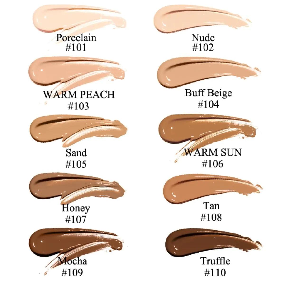 2 Pack PHOERA Foundation 101- Porcelain and102- Nude, Flawless Soft Matte Liquid Foundation 24 HR Oil Control Concealer Foundation Makeup 1 Ounce (Pack of 1) ﻿ 101 Porcelain and 102 Nud - Evallys.com # #