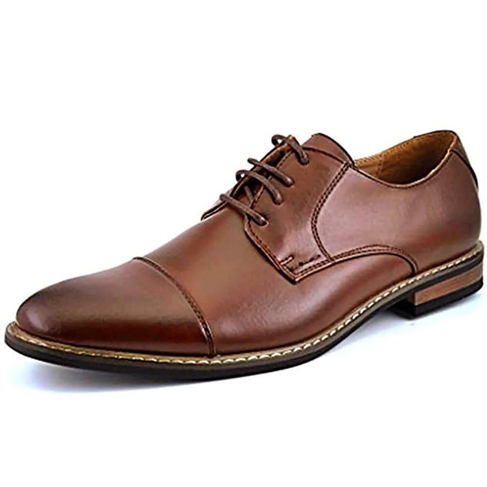 Bruno Moda Italy Men's Prince Classic Modern Formal Oxford Wingtip Lace Up Dress Shoes 10.5 Wide Prince-6-dk.brown - Evallys.com # #