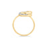 10K Yellow Gold 1/10 Cttw Diamond Crescent Moon Ring (I-J Color, I1-I2 Clarity) - Evallys.com # #