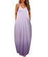 Wolddress Womens 2024 Casual Sleeveless Sundress Plus Size Loose Plain Long Summer Beach Maxi Dress with Pockets S-5X Large Gradient-babyblue Pink - Evallys.com # #