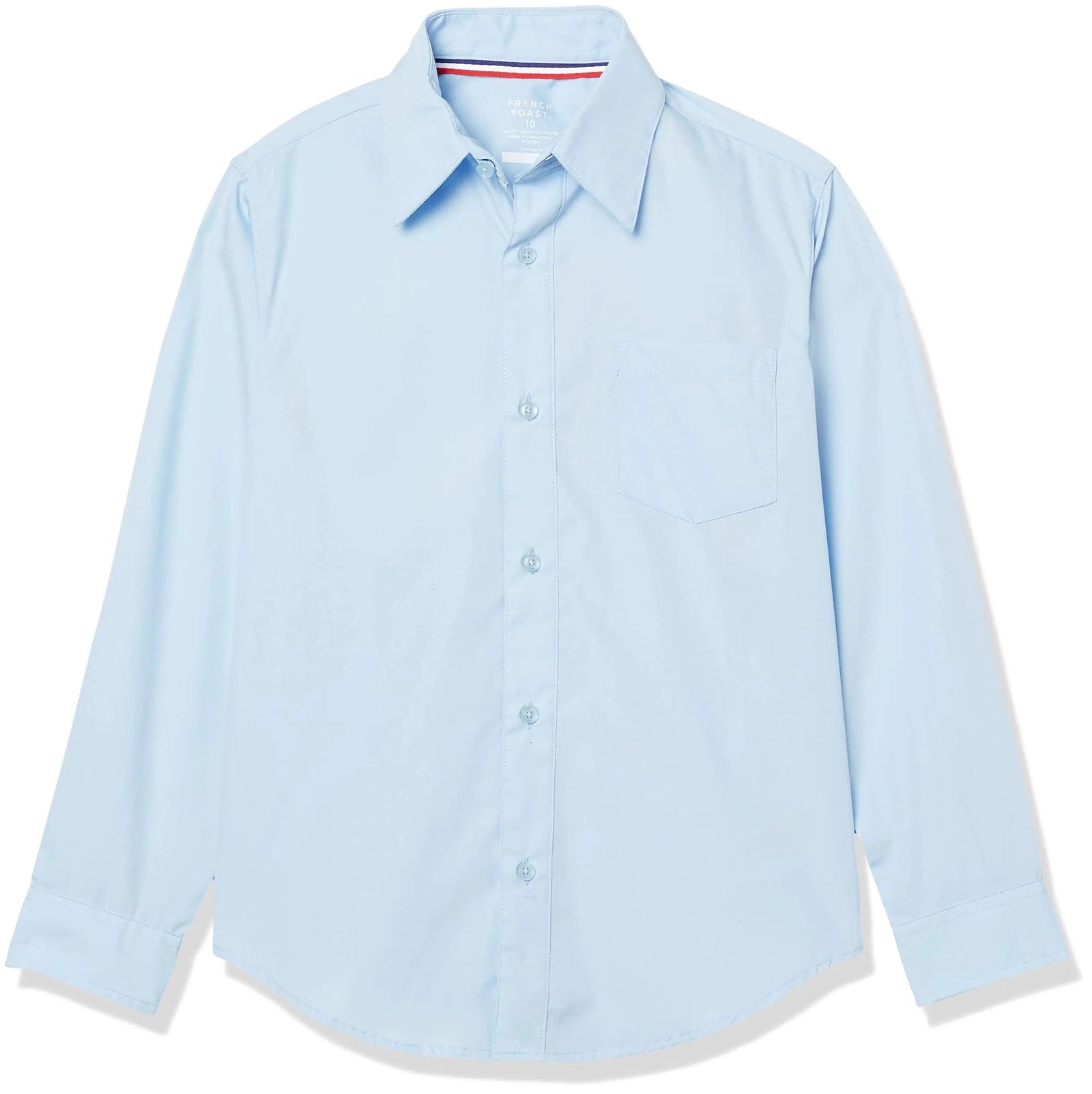 French Toast Boys' Expandable Collar Button Down Dress Shirt with Long Sleeves (Standard & Husky) 3T Light Blue - Evallys.com # #