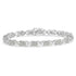 .925 Sterling Silver 1-1/2 Cttw Diamond Cluster X Link 7" Tennis Bracelet (I-J color, I3 clarity) - Evallys.com # #