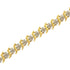 2Micron 10KT Yellow Gold Plated Sterling Silver Diamond S-Link Bracelet (2 cttw, J-K Color, I2-I3 Clarity) - Evallys.com # #