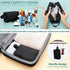 FUNSEED Travel Toiletry Bag for Women and Men, Water-resistant Shaving Bag for Toiletries Accessories, Foldable Storage Bags with Divider and Handle for Cosmetics Brushes Tools (Black) Black - Evallys.com # #