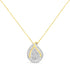 10K Yellow Gold Mixed-Cut Diamond Tear Drop Pendant Necklace (0.5 cttw, J-K Color, I2-I3 Clarity) - Evallys.com # #