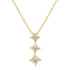 10K Gold 1/5 Cttw Princess Cut Diamond 3 Stone Drop 18" Pendant Necklace (H-I Color, SI2-I1 Clarity) - Evallys.com # #