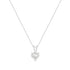 14K White Gold 3-Prong Set Heart Shaped Solitaire Diamond 18" Pendant Necklace (H-I Color, VS2-SI1 Clarity) - Choice of Carat Weight (3300) - Evallys.com # #