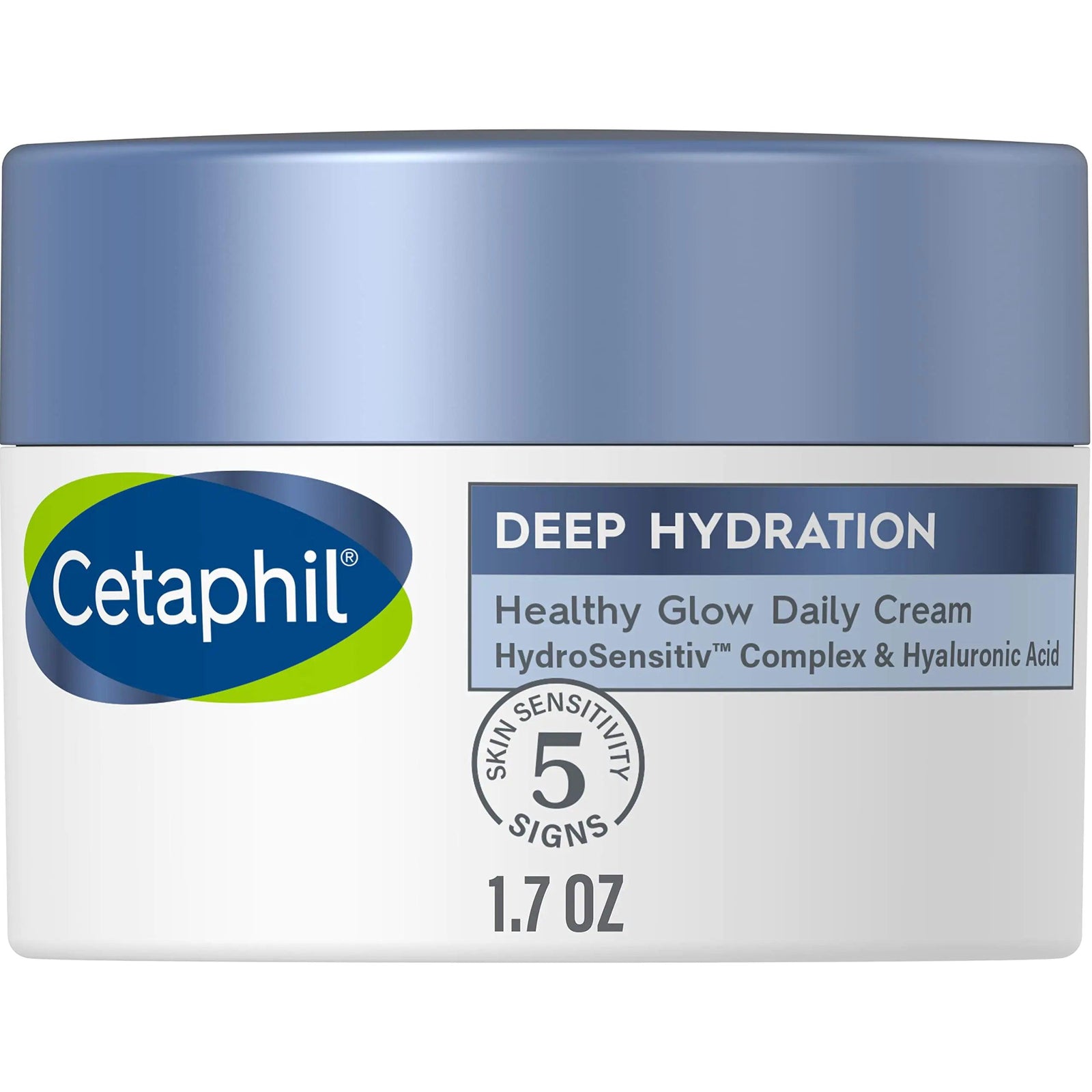 Cetaphil Deep Hydration Healthy Glow Daily Face Cream, 1.7 oz, 48 Hour Dry Skin Face Moisturizer for Sensitive Skin, With Hyaluronic Acid, Vitamin E & Vitamin B5 Unscented 1.7 Ounce (Pack of 1) - Evallys.com # #