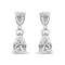 14K White Gold Pear Shape Lab Grown Diamond Dangle Stud Earrings (G-H Color, VS2-SI1 Clarity) - Evallys.com # #