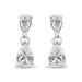 14K White Gold Pear Shape Lab Grown Diamond Dangle Stud Earrings (G-H Color, VS2-SI1 Clarity) - Evallys.com # #