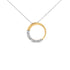 14K Gold 1/4 Cttw Round-Cut Graduating Diamond Open Circle Hoop 18" Pendant Necklace (J-K Color, I1-I2 Clarity) - Evallys.com # #