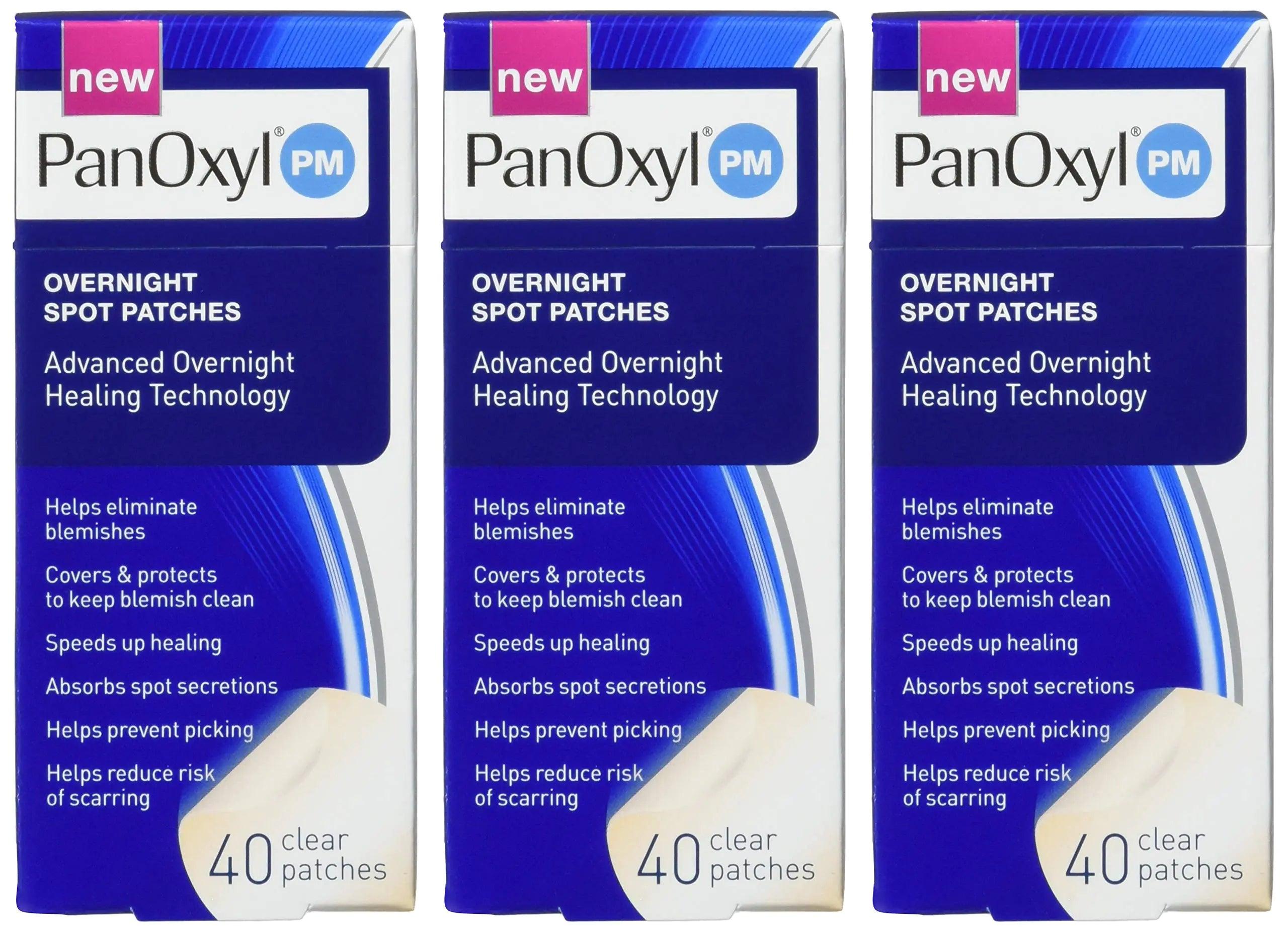 PanOxyl Pm Overnight Spot Patches With Advanced Hydrocolloid Healing Technology, 40 Count (Pack of 3) 40 Count (Pack of 3) - Evallys.com # #