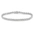 .925 Sterling Silver 1.0 Cttw Diamond Miracle-Set Square Milgrain 7" Link Tennis Bracelet (I-J Color, I3 Clarity) - Evallys.com # #