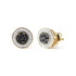 Men's 10K Yellow Gold 1/3 Cttw White and Black Treated Diamond Earring (Black / I-J Color, I2-I3 Clarity) - Evallys.com # #