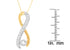 10K Two-Tone Gold 1/5 cttw Diamond Radiant Ribbon Pendant Necklace (H-I, I1-I2) - Evallys.com # #