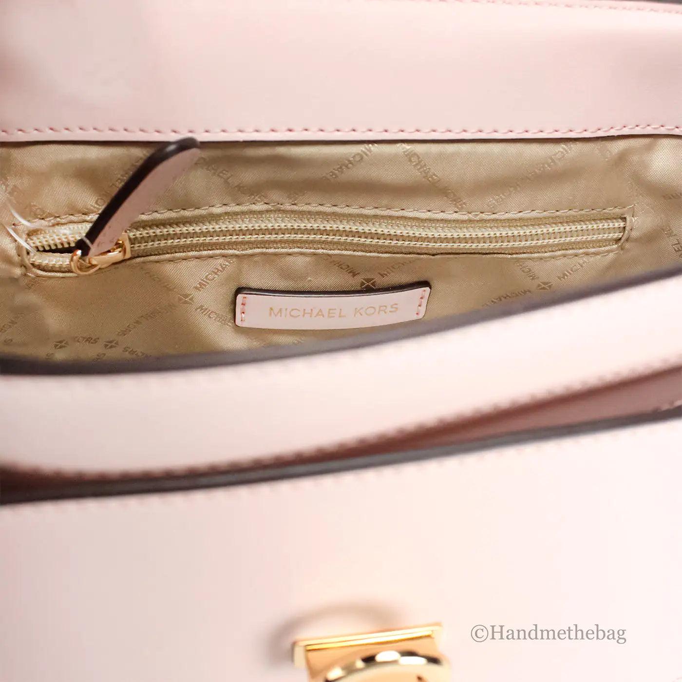 Michael Kors Manhattan Medium Powder Blush Top Handle Satchel - Evallys.com