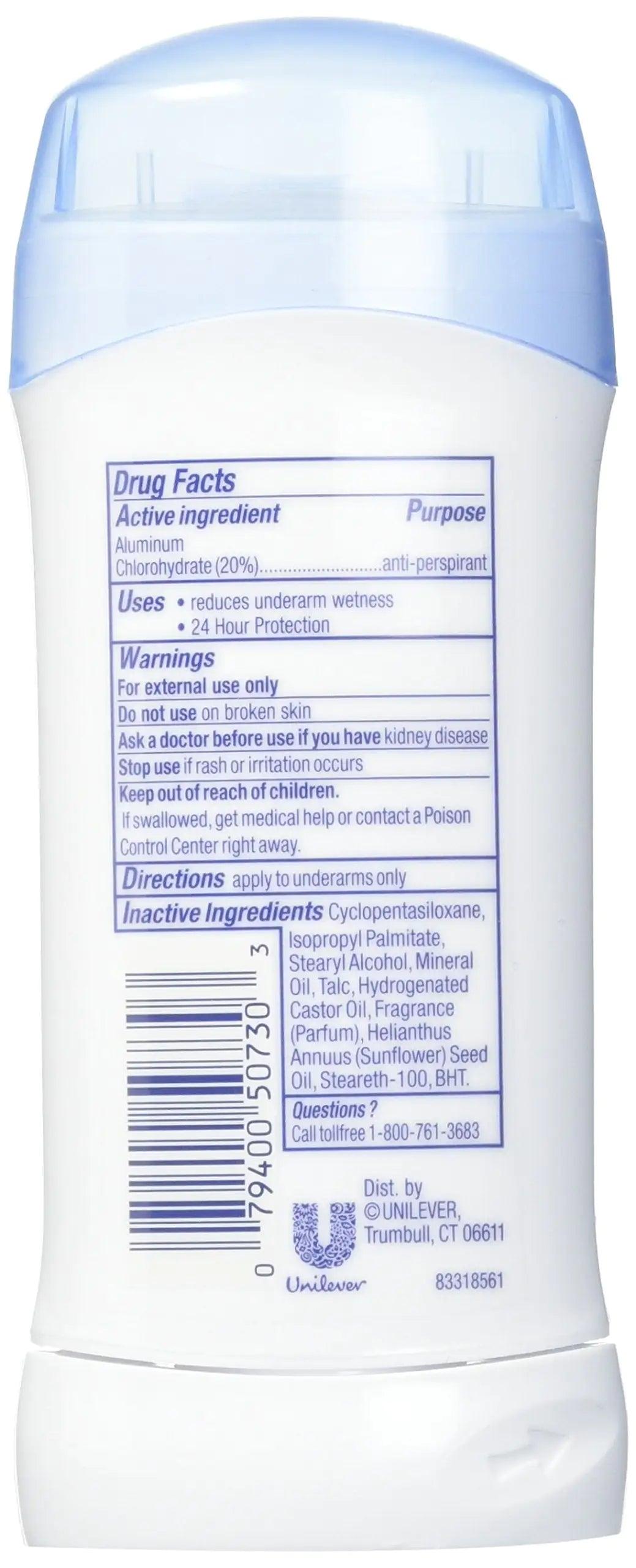 Dove Invisible Solid Anti-Perspirant/Deodorant, Original Clean, 7.8 Oz, Pack of 3 2.6 Ounce (Pack of 3) - Evallys.com # #