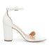 COASIS Women's Chunky Block Heels Open Toe Ankle Strap 3.5 Inch Heeled Sandals 8 White - Evallys.com # #