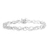 .925 Sterling Silver 1/2 cttw Prong Set Round-Cut Diamond Infinity Weave Link Bracelet (I-J Color, I2-I3 Clarity) - Size 7.25" - Evallys.com # #