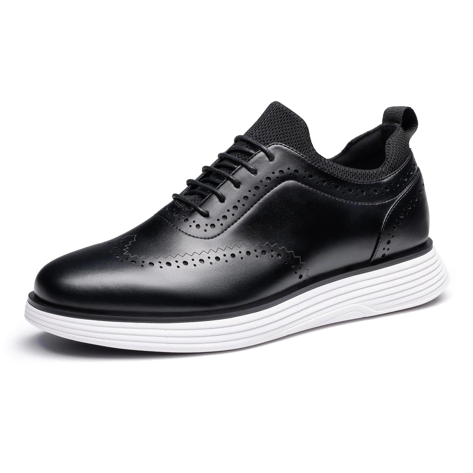 Bruno Marc Men's MaxFlex Dress Sneakers Oxfords Casual Wingtip Brogue Shoes 8 Black - Evallys.com # #