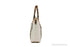 Coach (C7261) Kacey Khaki Chalk Blocked Canvas Top Zip Satchel Crossbody Handbag - Evallys.com # #