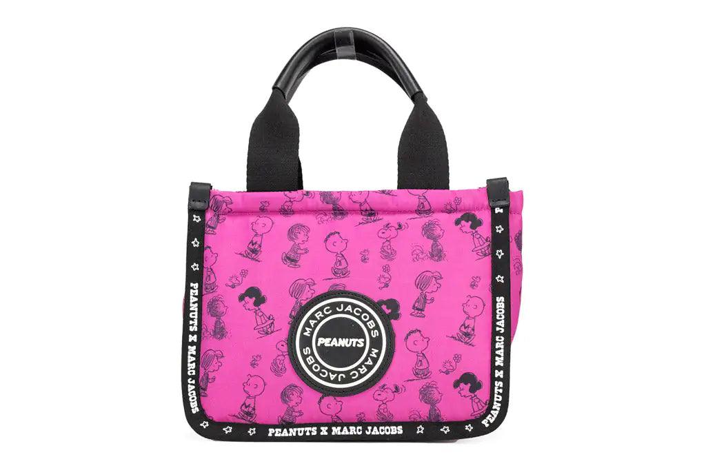 Marc Jacobs X Peanuts Mini Fuchsia Puffy Nylon Tote - Evallys.com # #