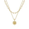 M MOOHAM Dainty Gold Necklace for Women - 14K Solid Gold Over Layering Necklaces for Women Cute Hexagon Letter Initial Necklaces for Women Gold Layered Necklaces for Women Jewelry Gifts 18 IN M - Evallys.com # #