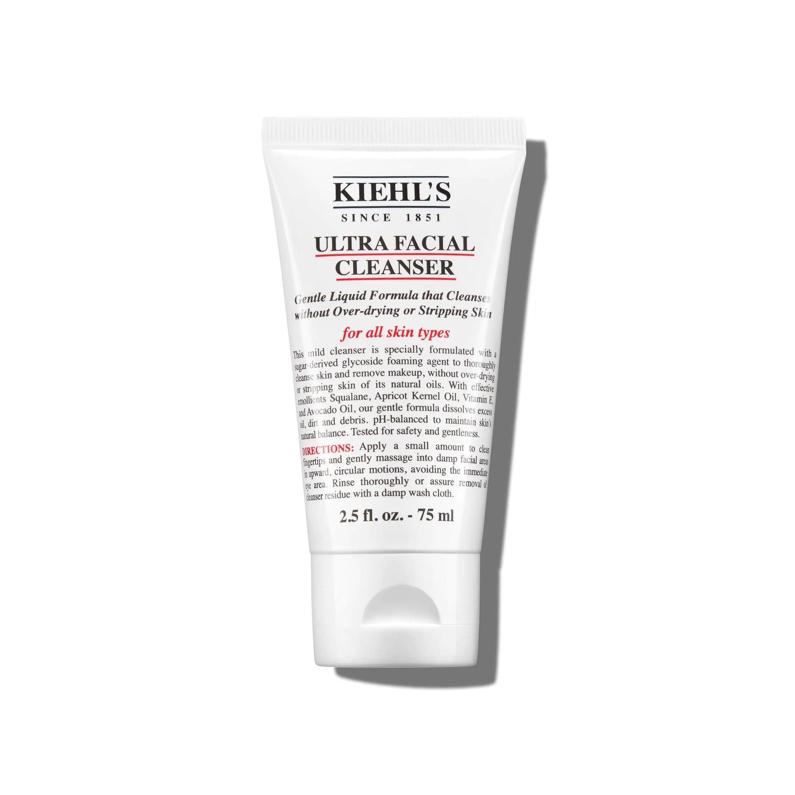 Kiehl's Ultra Facial Cleanser, Lightweight Foamy Facial Cleanser, Enriched Formula that Replenishes Skin Barrier, Gently Exfoliates and Moisturizes, Suitable for All Skin Types, Paraben Free 2.5 Fl Oz / 75 ml - Evallys.com # #