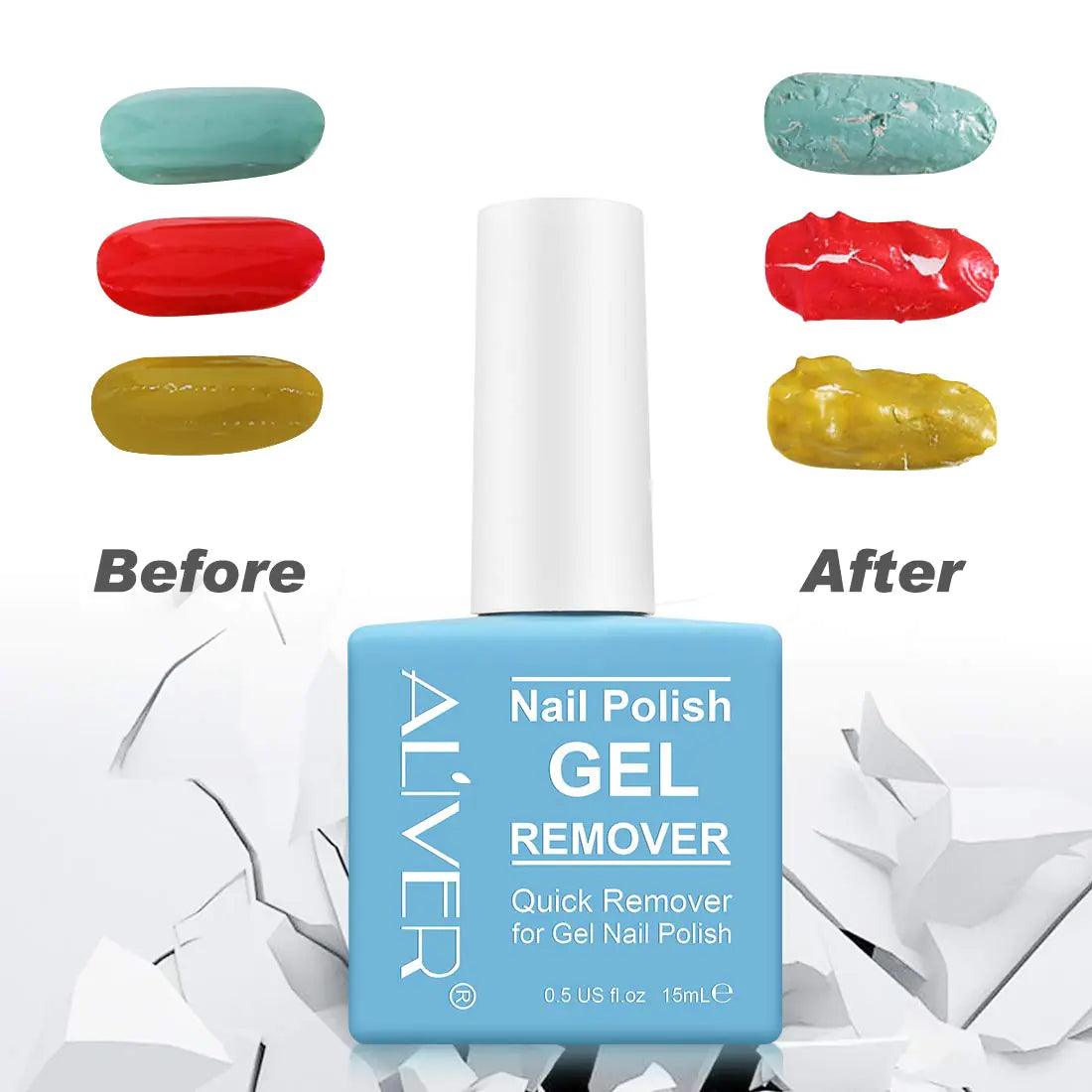 Gel Nail Polish Remover 1pcs, Professional Gel Polish Remover for Nails, No Need for Foil, Quick & Easy Polish Remover In 2-3 Minutes, No Need Soaking Or Wrapping-15ml 0.5 Fl Oz (Pack of 1) - Evallys.com # #