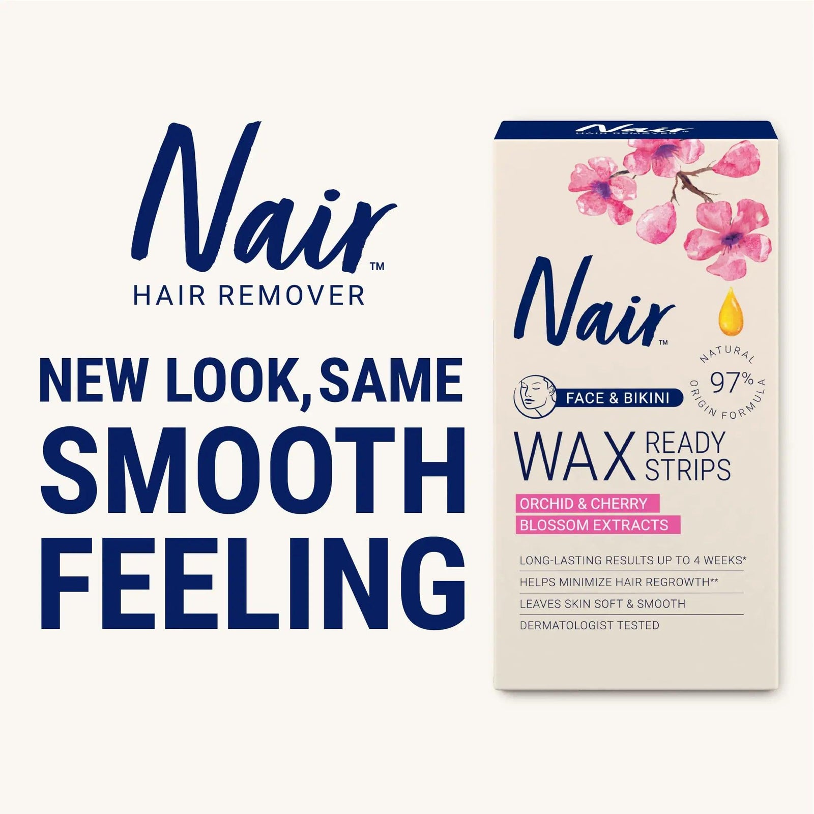 Nair Hair Remover Wax Ready Strips, Face and Bikini Hair Removal Wax Strips, 40 Count Normal - Evallys.com # #