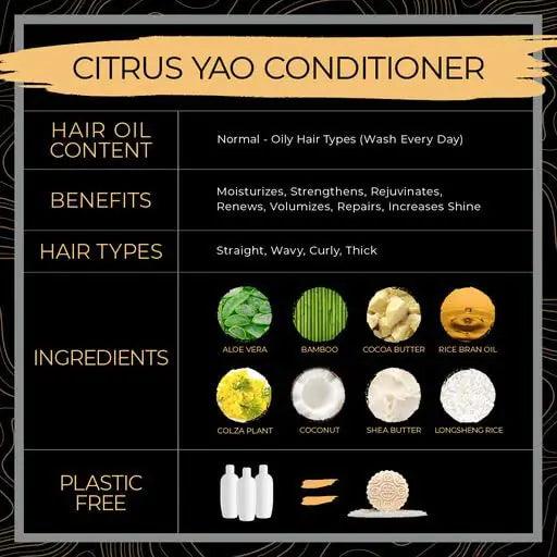 Viori Citrus Yao Shampoo and Conditioner Bar Set Made with Rice Water - Handcrafted Sulfate Free Shampoo and Conditioner - Evallys.com # #