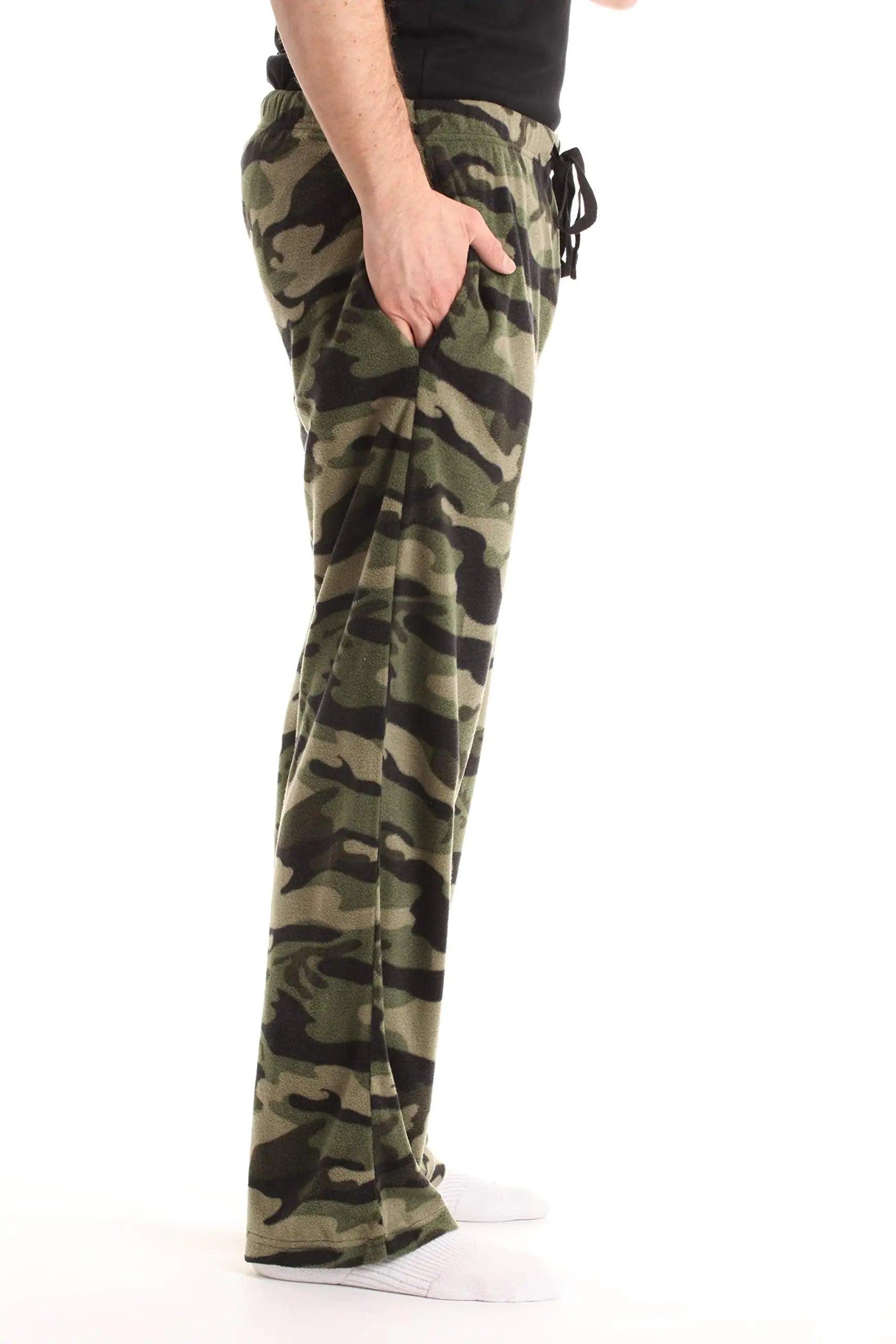 #followme Microfleece Men’s Fleece Pajama Pants X-Large Camouflage Green - Evallys.com # #