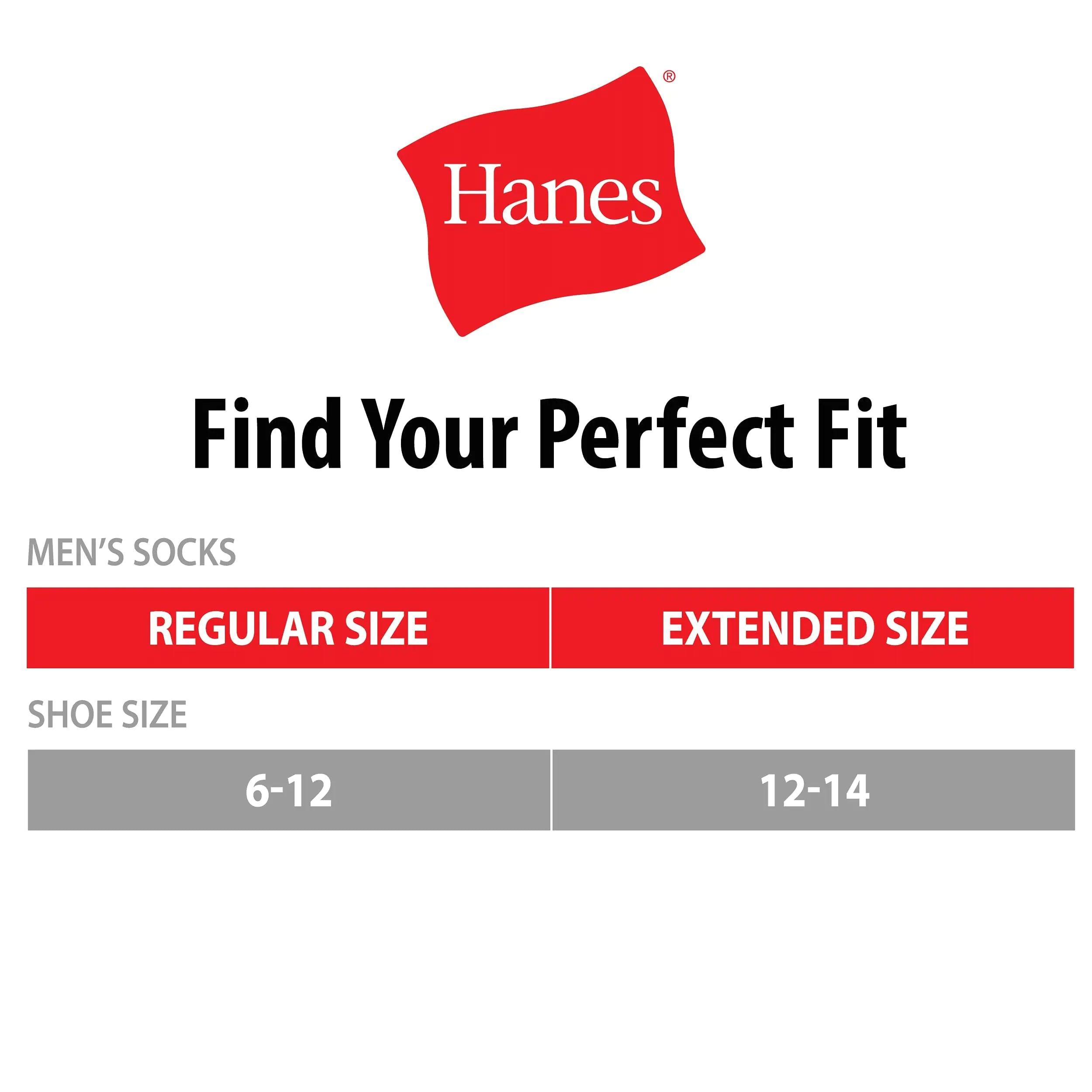 Hanes Men's Max Cushioned Crew Socks, Moisture-Wicking with Odor Control, Multi-Pack 12-14 Gray/Charcoal - 6 Pack - Evallys.com # #