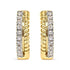 10K Yellow Gold 1/10 Cttw Diamond and Rope Twist Huggy Hoop Earrings (H-I Color, I1-I2 Clarity) - Evallys.com # #