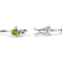 .925 Sterling Silver 5 1/2 Cttw Oval Shaped Created Green Peridot Link Bracelet  - 7" Inches - Evallys.com # #