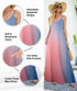 Wolddress Womens 2024 Casual Sleeveless Sundress Plus Size Loose Plain Long Summer Beach Maxi Dress with Pockets S-5X Large Gradient-babyblue Pink - Evallys.com