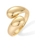 PAVOI 14K Gold Plated Chunky Open Twist Stackable Rings for Women | Bold Crossover Statement Ring Band Yellow Gold 8 - Evallys.com # #