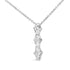 10K Gold 1/5 Cttw Princess Cut Diamond 3 Stone Drop 18" Pendant Necklace (H-I Color, SI2-I1 Clarity) - Evallys.com # #