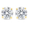 10K Yellow Gold over .925 Sterling Silver 1.00 Cttw Round Brilliant-Cut Diamond Classic 4-Prong Stud Earrings with Screw Backs (K-L Color, I2-I3 Clarity) - Evallys.com # #