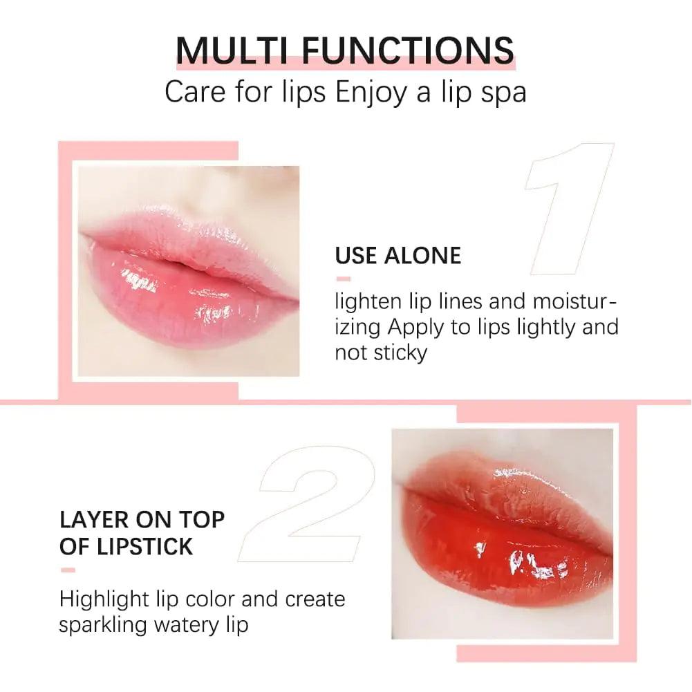 Hydrating Lip Glow Oil, Moisturizing Lip Glow Oil, Lip Plumper Gloss, Transparent Lip Gloss, Lip Oil, Plumping Lip Oil, Lip Balm, Tinted Lip Balm Lip Care Green apple - Evallys.com # #