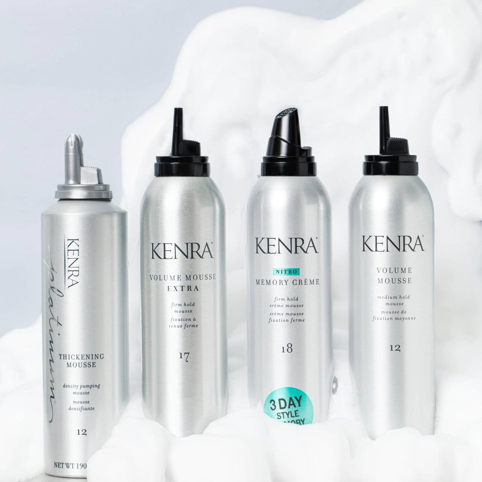 Kenra Volume Mousse Extra 17 | Firm Hold Mousse | Alcohol Free | Non-drying, Non-flaking Lightweight Formula | Tames Frizz & Conditions |Thermal Protection up to 450F| All Hair Types 8 Ounce (Pack of 2) - Evallys.com # #