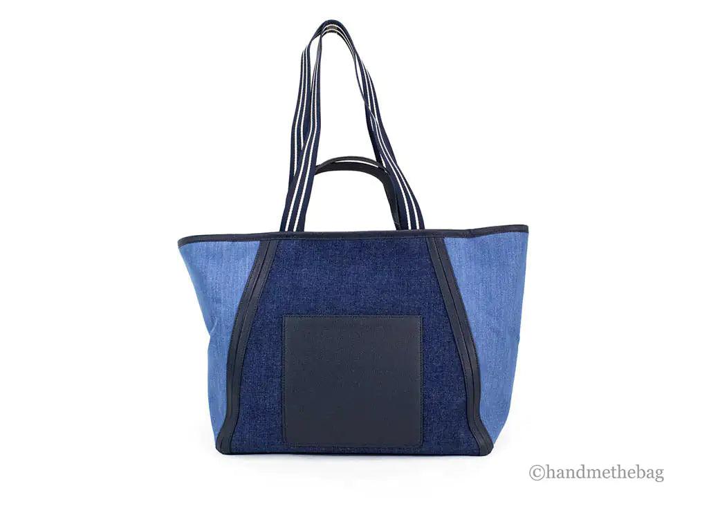 Kate Spade Rosie Large Blue Colorblock Denim Slouchy Tote - Evallys.com # #