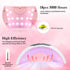 Wisdompark UV LED Nail Lamp, 54W UV Light for Gel Nails with Automatic Sensor/3 Timer Setting Professional Nail Dryer Gel Polish Curing Lamp Nail Art Tools (White) (54, Watts) 54 - Evallys.com