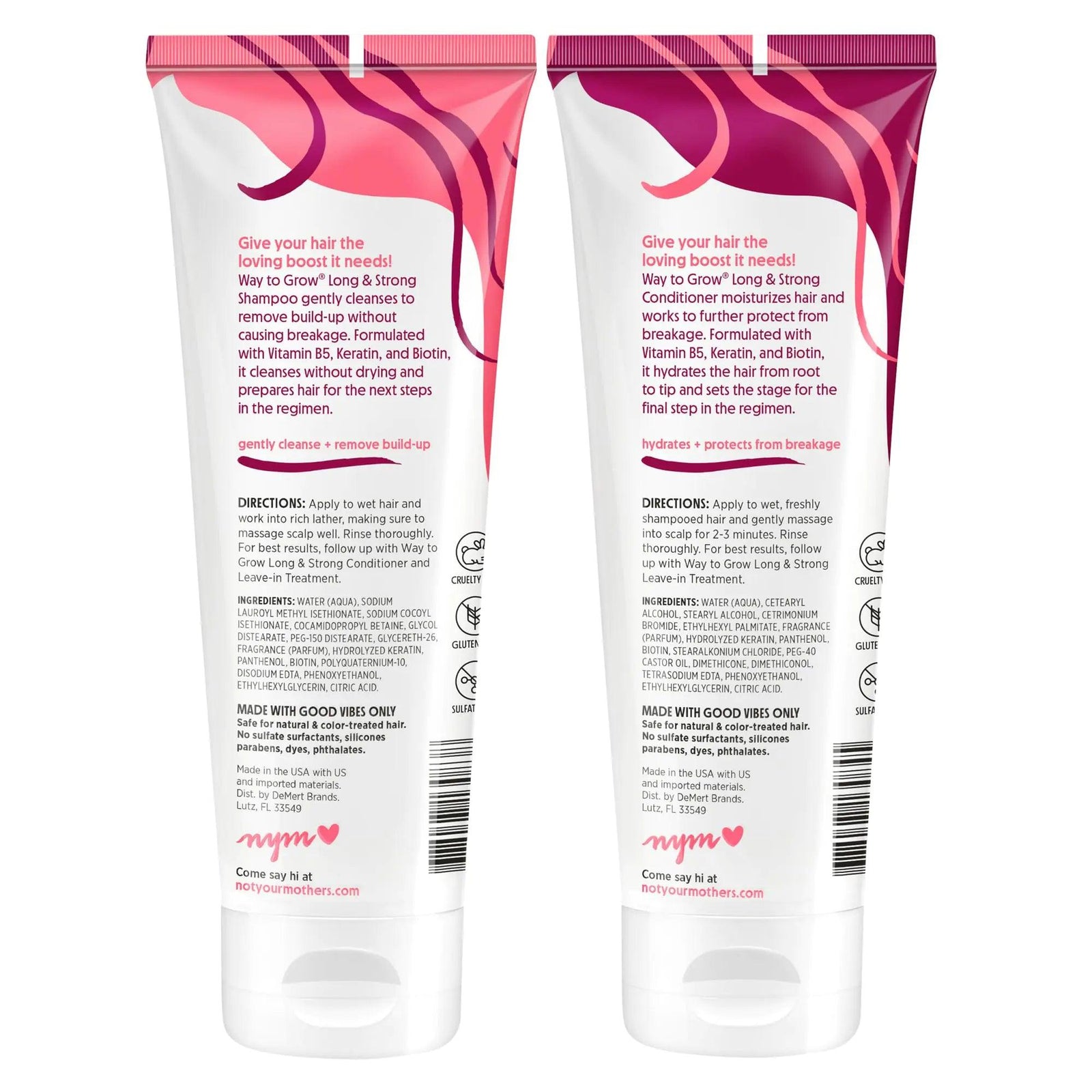 Not Your Mother's Way to Grow Shampoo and Conditioner (2-Pack) - 8 fl oz - Ideal for All Hair Types - Helps Cleanse, Moisturize, and Hydrate Dry Hair and Damaged Hair - Evallys.com # #