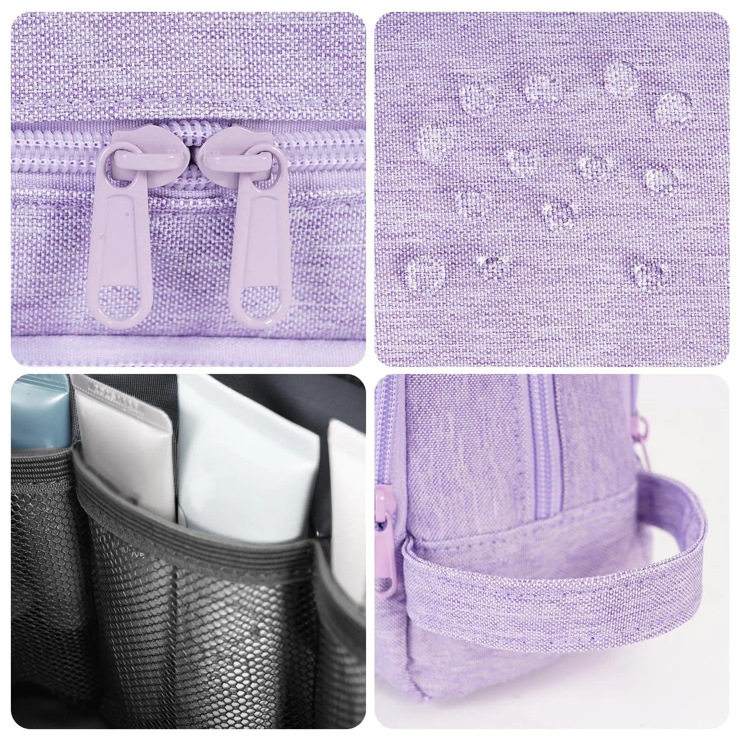 Toiletry Bag for Men Hanging Dopp Kit Water Resistant Shaving Bag Small Toiletry Bag for Traveling (Denim Pure Purple) Denim Pure Purple - Evallys.com # #